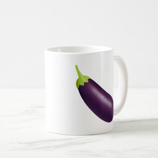 Mug Eggplant Emoji (Devant droit)