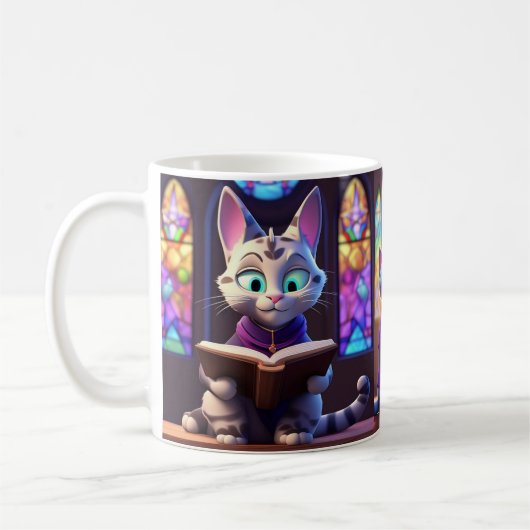 Mug Église Chat Fun Mug. (Gauche)