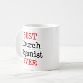 Mug église organiste, meilleur (Devant gauche)