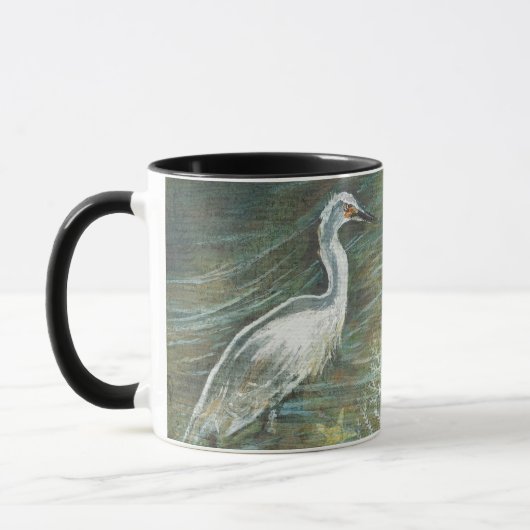 Mug Egret Bird Water Art (Gauche)