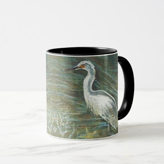 Mug Egret Bird Water Art (Devant droit)