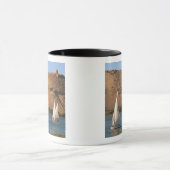 Mug Egypte, Assouan, Nil River, voiliers Felucca, (Centre)