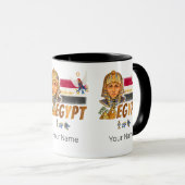 Mug Égypte Vintage Pharaon Drapeau Et Pyramides Souven (Devant droit)