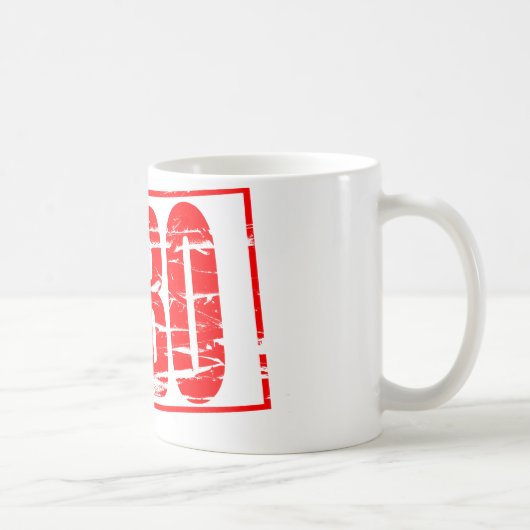 Mug EHBO red rubber stamp (Droite)