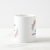 Mug Eid Mubarak Floral Moderne Anglais & Arabe (Centre)