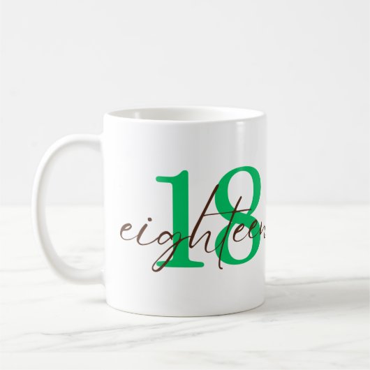 Mug Eighteenth Year with Personalization (Gauche)