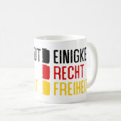 Mug Einigkeit Recht Freiheit, Devise D'Allemagne (Devant droit)