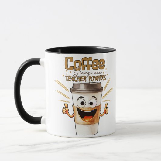 Mug El café me da poderes de maestro (Gauche)