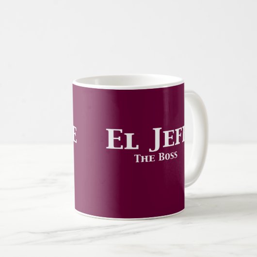 Mug EL Jefe les cadeaux de patron (Devant droit)