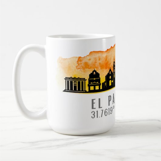 Mug El Paso Skyline Latitude et Longitude (Gauche)