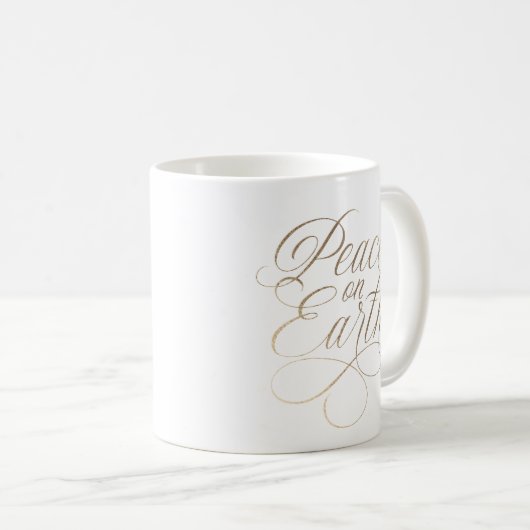 Mug Elaborer, Elegant Peace on Earth scénario en faux (Devant droit)