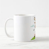 Mug Élan de dessin animé mangeant de l'herbe (Gauche)