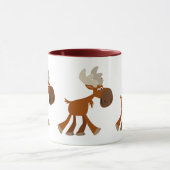 Mug Élan de dessin animé mignon et heureux (Centre)