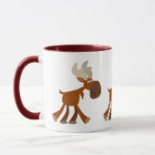 Mug Élan de dessin animé mignon et heureux (Gauche)