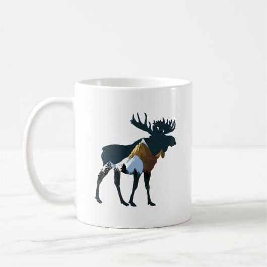Mug Élan de la forêt nocturne (Gauche)