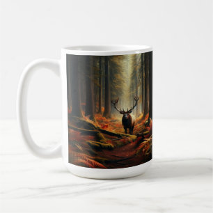 Mug Élan mâle vibrant forêt automnale faune