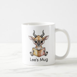 Mug Éland Mignon Lisant un Livre Personnalisé