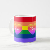 Mug Élection du gay pride Rainbow Vote 2024 (Devant gauche)