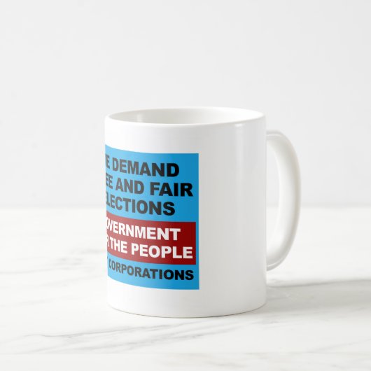 Mug Élections libres et équitables (Devant droit)