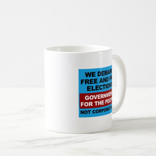 Mug Élections libres et équitables (Devant droit)