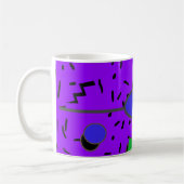 Mug Electric 80s Memphis Style Abstrait Rétro sans fil (Gauche)