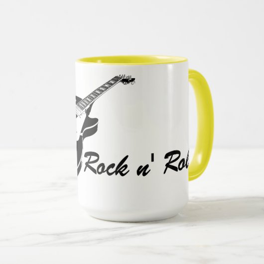 Mug Electric Guitar and Text (Devant droit)