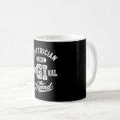 Mug Electrician Job Title Cadeau (Devant droit)