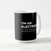 Mug Électricien Citation Drôle (Devant droit)