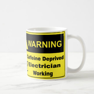 Mug Électricien d'avertissement de caféine
