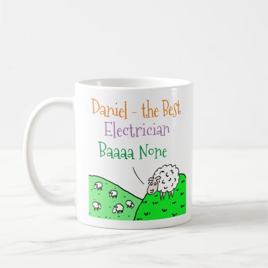 Mug Électricien de conception des moutons (Gauche)