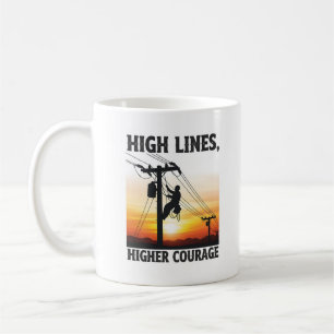 Mug Électricien de ligne inspirant