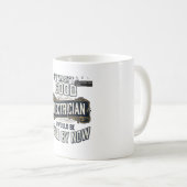 Mug Électricien drôle citation de gravure vintage conc (Devant droit)