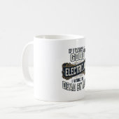 Mug Électricien drôle citation de gravure vintage conc (Devant gauche)