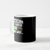 Mug Électricien En Cours S'Il Vous Plaît Attendre Line (Devant gauche)