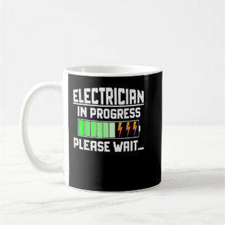 Mug Électricien En Cours S'Il Vous Plaît Attendre Line