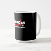 Mug Électricien Je n'affirme pas que je ne fais qu'exp (Devant droit)