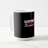 Mug Électricien Je n'affirme pas que je ne fais qu'exp (Devant gauche)