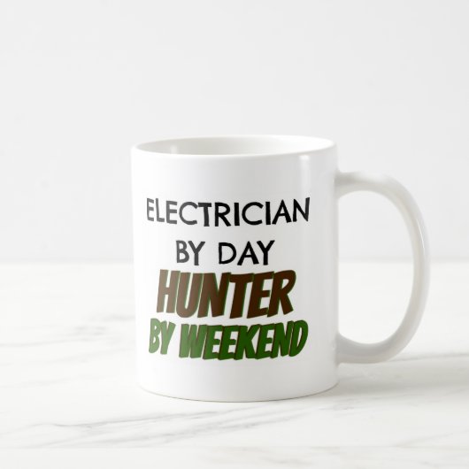 Mug Électricien par chasseur de jour par week-end (Droite)