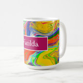 Mug Électricité personnalisée Marbre Fluide Art (Devant droit)