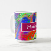 Mug Électricité personnalisée Marbre Fluide Art (Devant gauche)