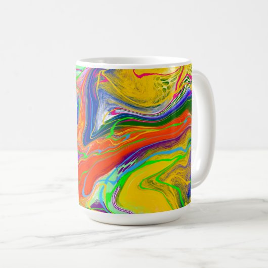 Mug Electricity Disco Balls Marble Fluid Art (Devant droit)