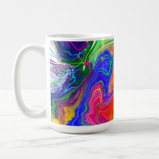 Mug Electricity Disco Balls Marble Fluid Art (Gauche)
