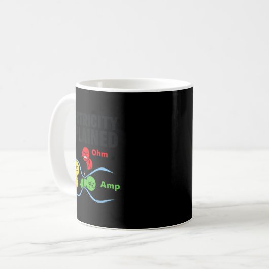 Mug Electricity Explained Funny Geeky Physics Humor Sc (Devant gauche)