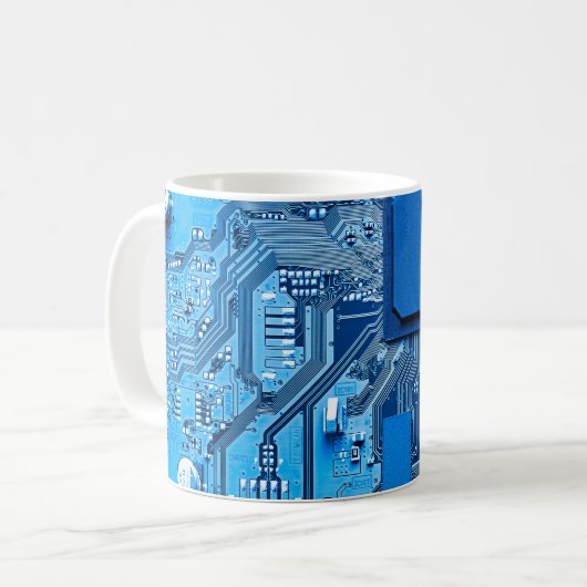 Mug Electronic circuit board close up. circuit,board,s (Devant gauche)