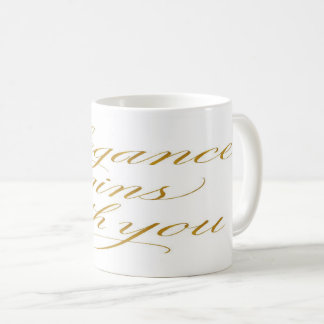 Mug Elegance Begins With You: Motivational Quote