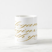 Mug Elegance Begins With You: Motivational Quote (Centre)