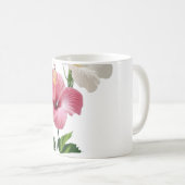 Mug Élégance de double hibiscus rose et harmonie de fl (Devant droit)