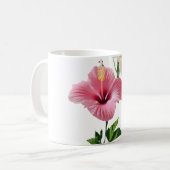 Mug Élégance de double hibiscus rose et harmonie de fl (Devant gauche)