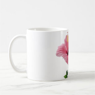 Mug Élégance de double hibiscus rose et harmonie de fl