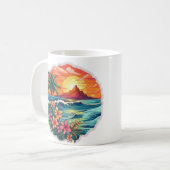 Mug Élégance de la nature - Belle conception de beauté (Devant gauche)